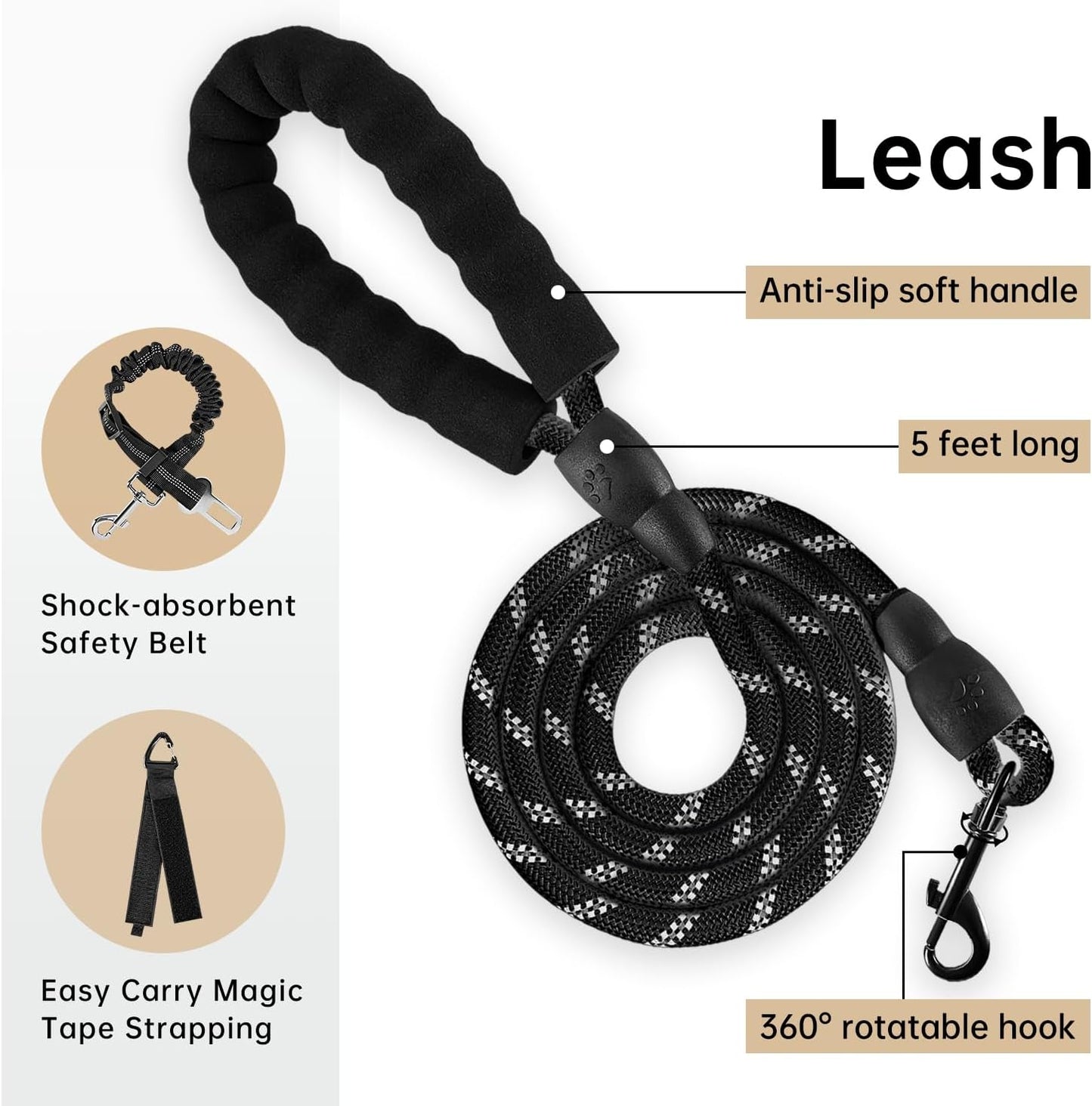 No Pull Dog Harness Set